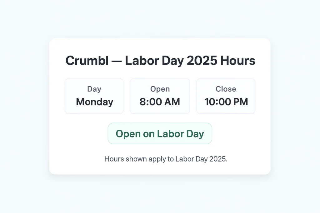 Is Crumbl Open on Labor Day 2025? | Hours, Flavors 1 Is Crumbl Open on Labor Day